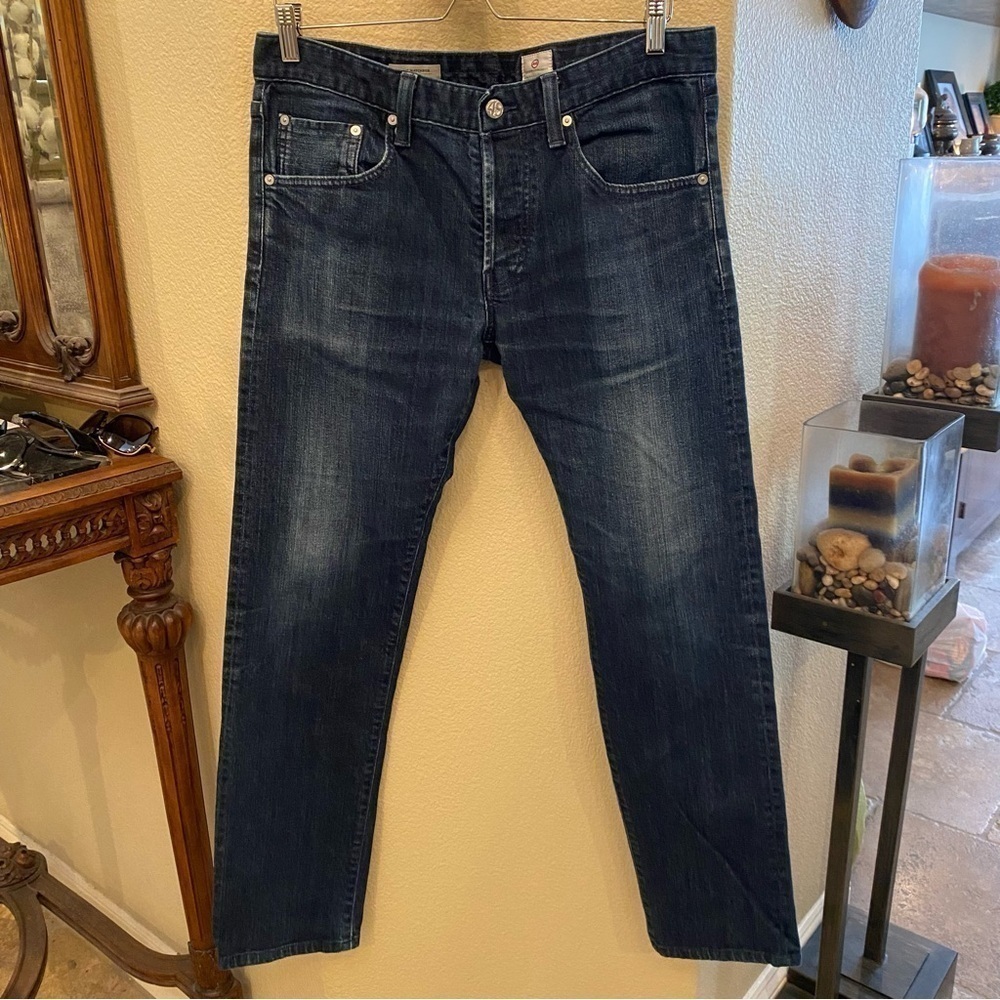 AG Men Blue The Matchbox Slim Straight Buttoned Fly Jeans Size 34